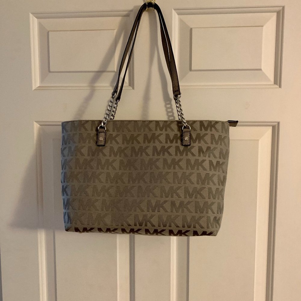Michael Kors canvas tote bag